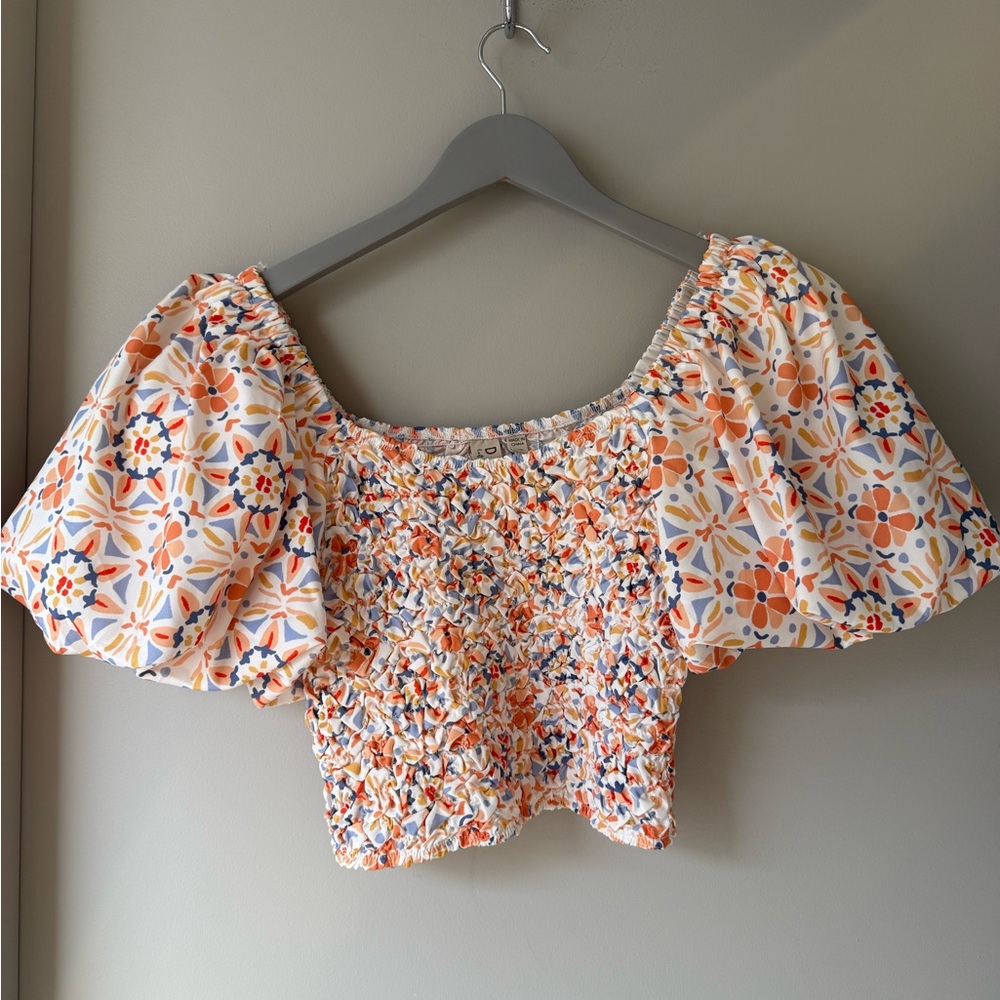 Anthropologie Dolan Left Coast Collection Elasticized Crop Women’s Blouse
